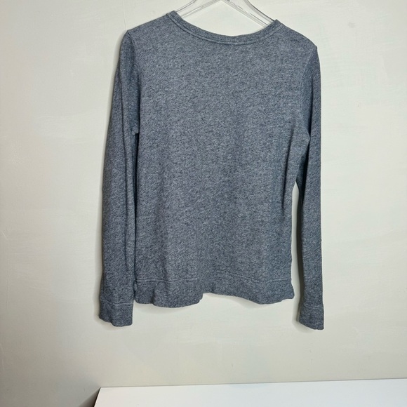 Loft Heather Charcoal Grey Jeweled Sweatshirt - Picture 3 of 7